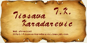 Tiosava Karadarević vizit kartica